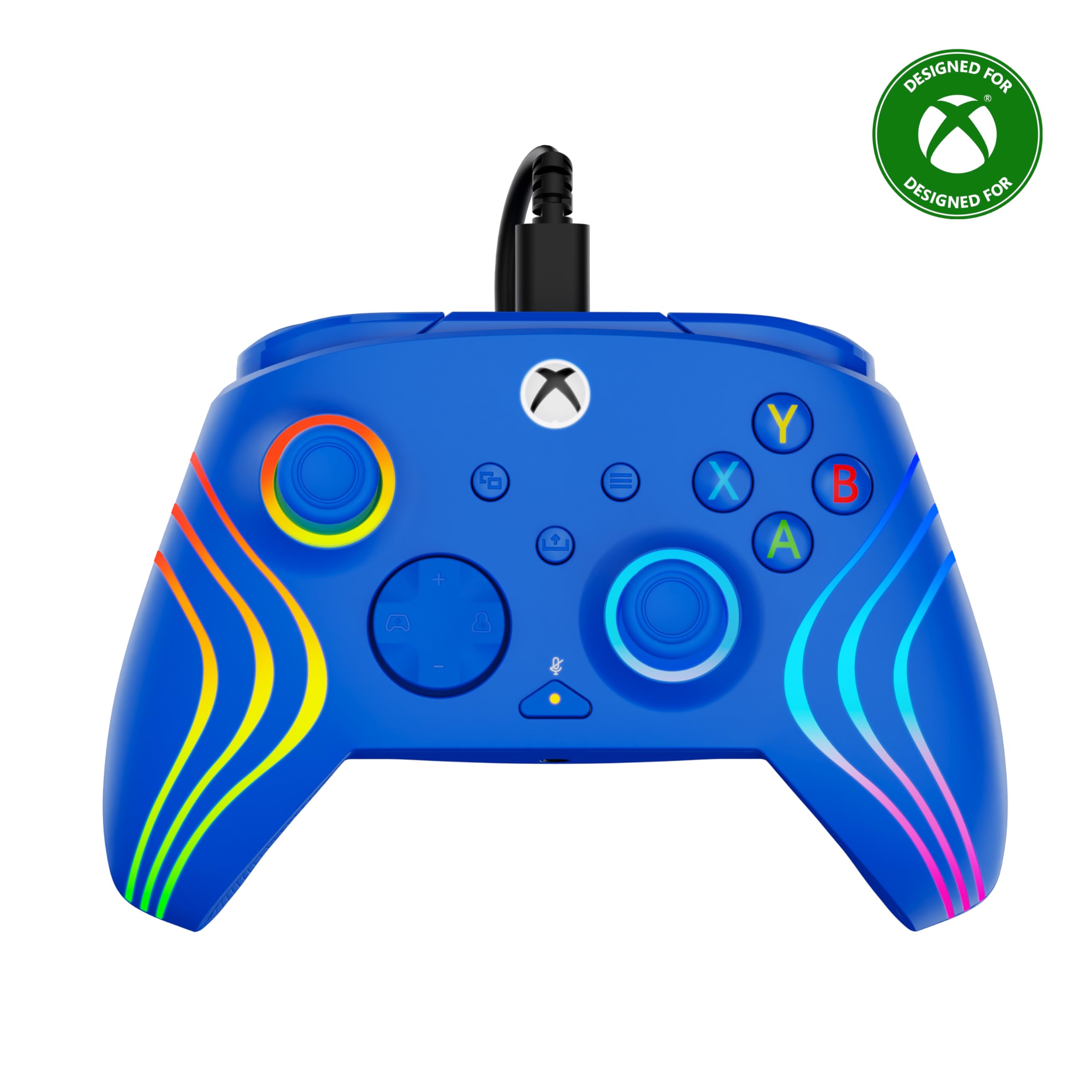 Turtle Beach Afterglow Wave Controller Blau Wired RGB Gaming Controller – Lizenziert für Xbox Series X oder S, Xbox One und Windows