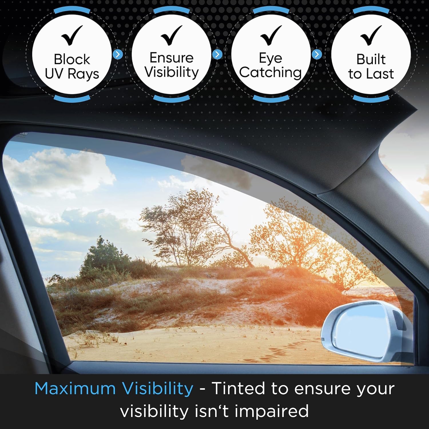 Deflectores de Viento para Porsche Cayenne 2006-2010, Ventana Cortavientos Viseras Cortavientos para Ventanas de Coche