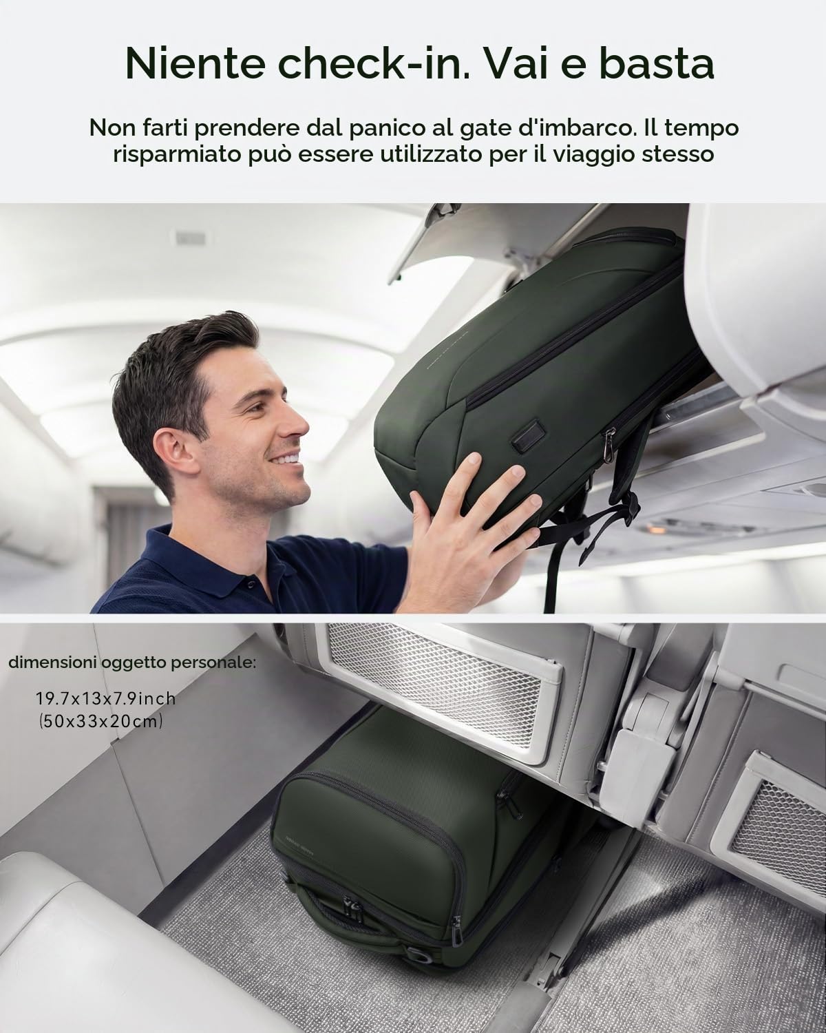MARK RYDEN Zaino portatile di grande capacità con USB 17.3 pollici/15.6 pollici per gli uomini multifunzione antifurto zaino giorno per business