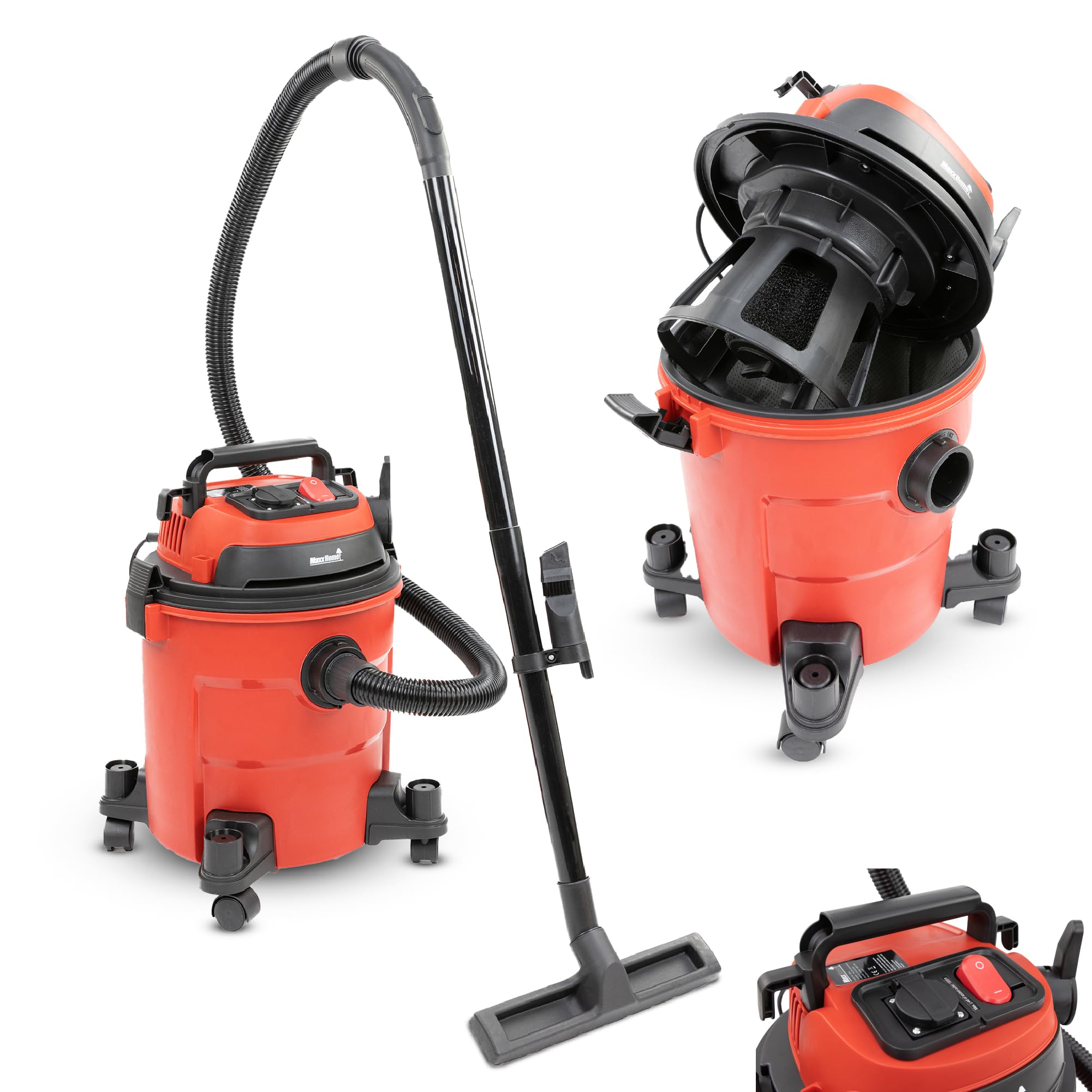 Industriële stof- en waterzuiger 1200 W - 20 L - met blaasaansluiting