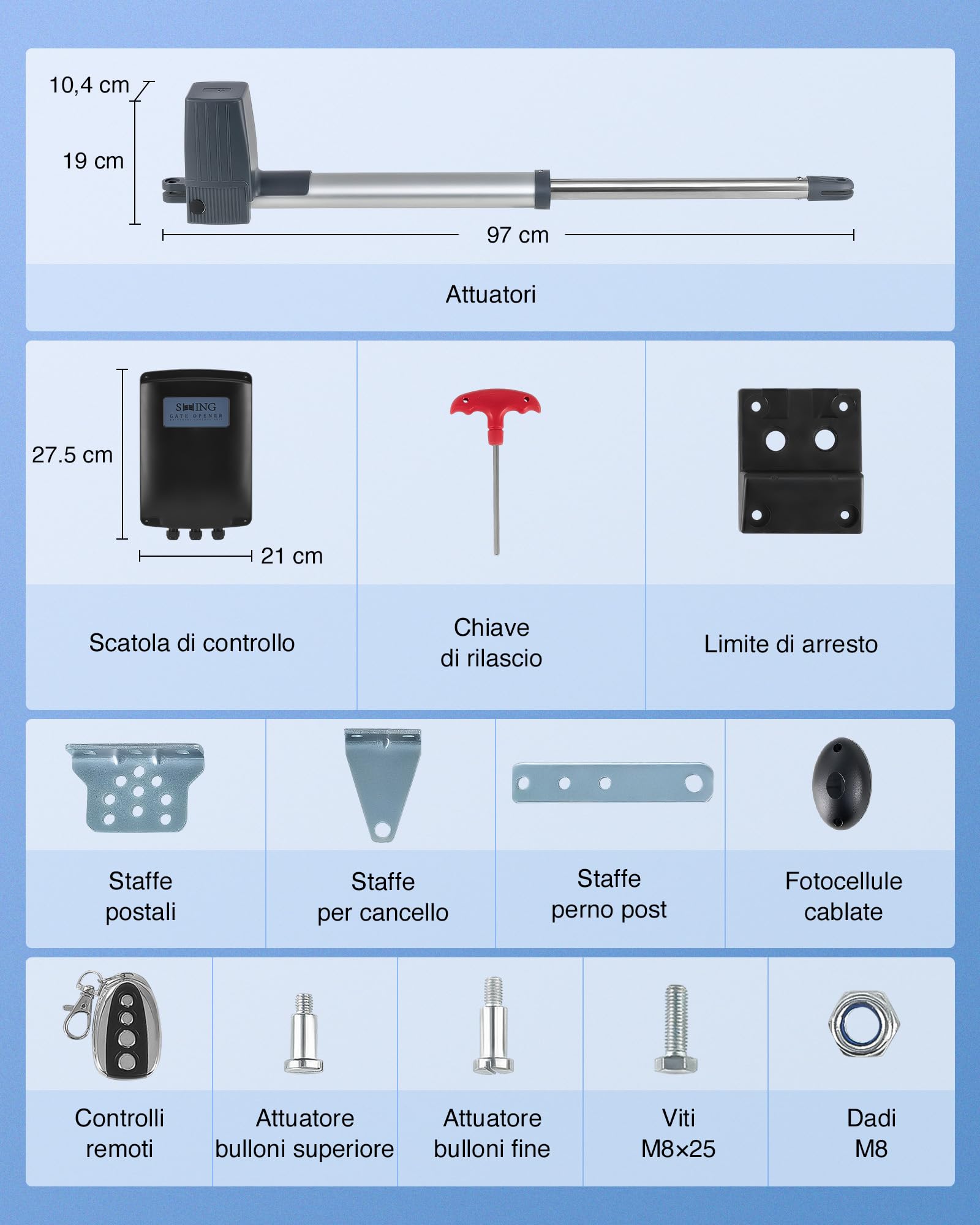 CO-Z Motore Cancello Battente 2 Ante Kit Automazione Cancello Battente con 2 Telecomandi per Porte Fino a 600kg 6m Cancello Automatico Battente con Sensori a Infrarossi Batteria Solare Compatibile