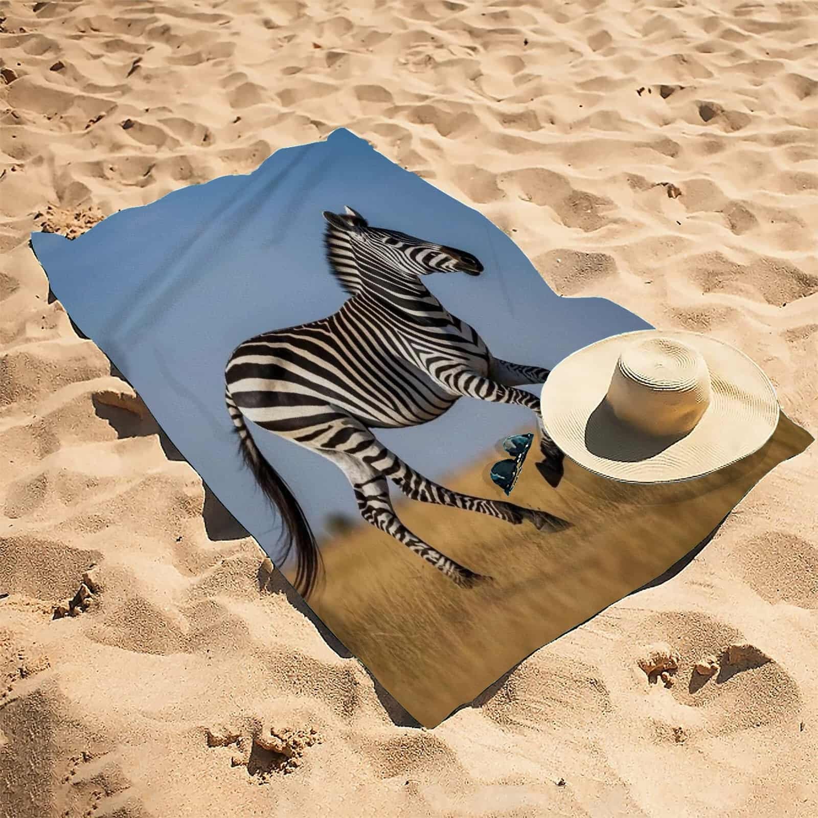 Ręcznik plażowy 200 x 200 wolnobieżny, szybki ręcznik plażowy, duży ręcznik plażowy z mikrofibry, szybkoschnący, ultra lekki, bez piasku, ręcznik plażowy