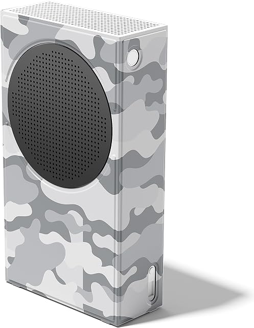 Wraps for Xbox Series S Console, Mytrix Custom X-Box Series S Cover Skin, Magnetic Protective Case for Easy Installation,Full Protection -Gray Camo