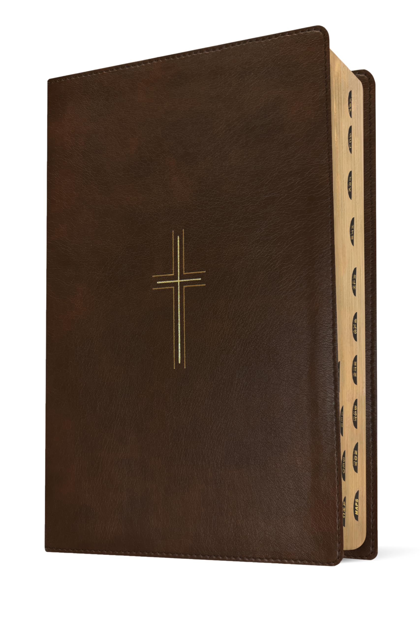 NLT Giant Print Bible, Filament Enabled (Leatherlike, Rustic Brown Gold Cross, Indexed, Red Letter)