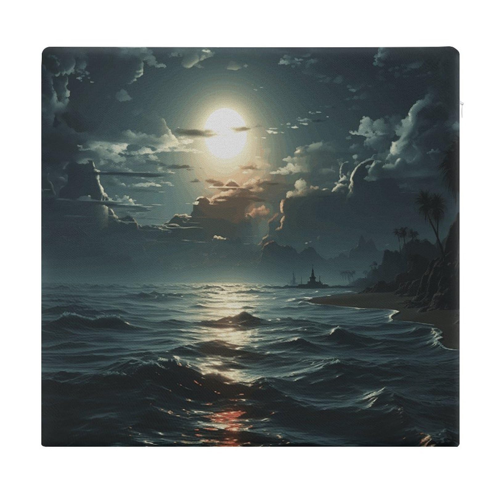 Adfgyerh Style Sea Moon Cushions Memory Foam For Adults, Seat Cushion Chair Pads Soft, Square Pillows For Dining, Kitchen, Office, Patio Chairs