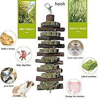 Vista 6 de Hamiledyi Tabla rascadora de conejo, juguetes para masticar, juguete de madera de conejo para conejos, aburrimiento, conejos, juguetes