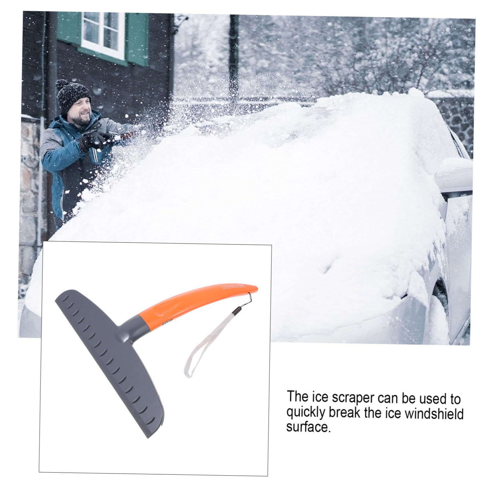 Abaodam 1Pc Multi Functional Detachable Snow Shovel T Type Long Handle Snow Removal Tool for Efficient Ice Scraping Portable Snow Remover for