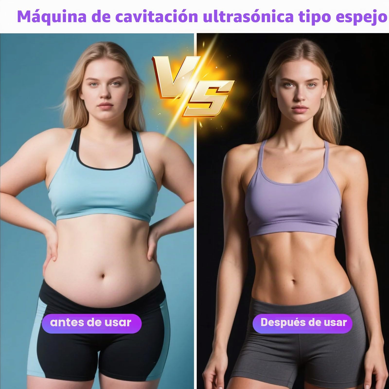 40K Dispositivo adelgazante anticelulitis, 4 en 1 Cuidado facial, Masajeador Adelgazante Cuerpo Completo, Cuidado del Cuerpo Multifunción, Modelado, Reafirmante para cara, abdomen, Tamaño, Piernas