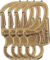 Vista 16 de Ahiller Mosquetón Llavero con Clip, Diseño de Doble Cierre - Punta de Acero Tungsteno, Herramientas Multifuncionales para Acampar, Senderismo