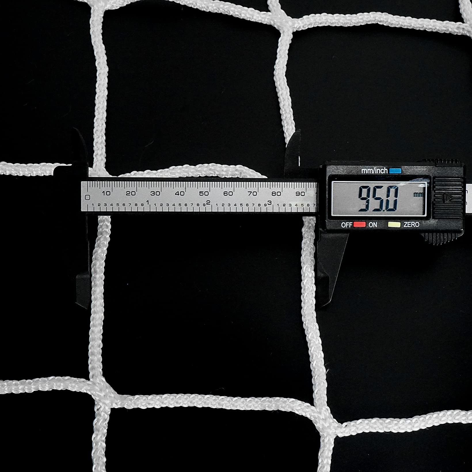 Aoneky Rete da calcio per portiere da competizione professionale, resistente, 5 mm, 8,6 kg per rete, 24 x 20 m, di ricambio per palo da calcio a grandezza naturale, non include pali