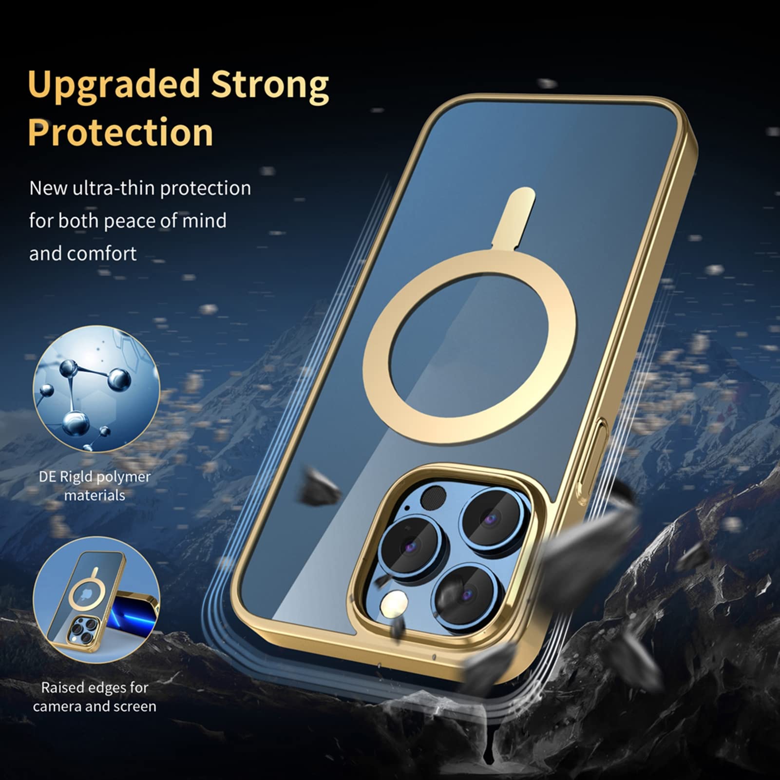 Przezroczyste etui do iPhone 14/14 Pro/14 Plus/14 Pro Max, etui ochronne z widokiem logo, luksusowe platerowanie, odporne na wstrząsy, wąskie etui na telefon, obsługa ładowania bezprzewodowego, fioletowe, 14 plus 6,7''