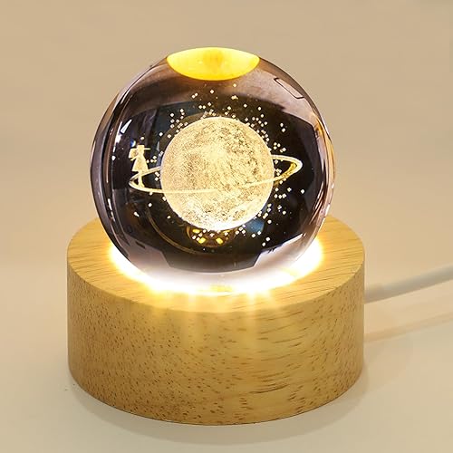 Miniatura 2 de Angoily Base de pantalla LED de madera, base iluminada de madera, base de soporte de luz LED para arte de cristal, pantalla de madera para arte de