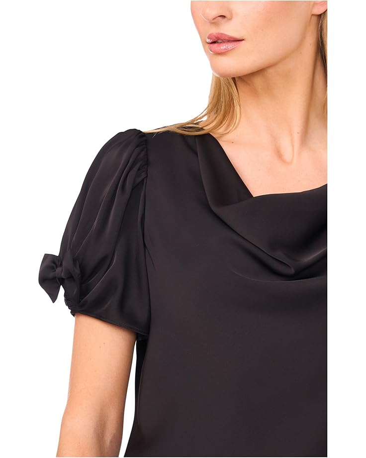 CeCe Cowl Neck Bubble Short Sleeve Top - #3 of 3