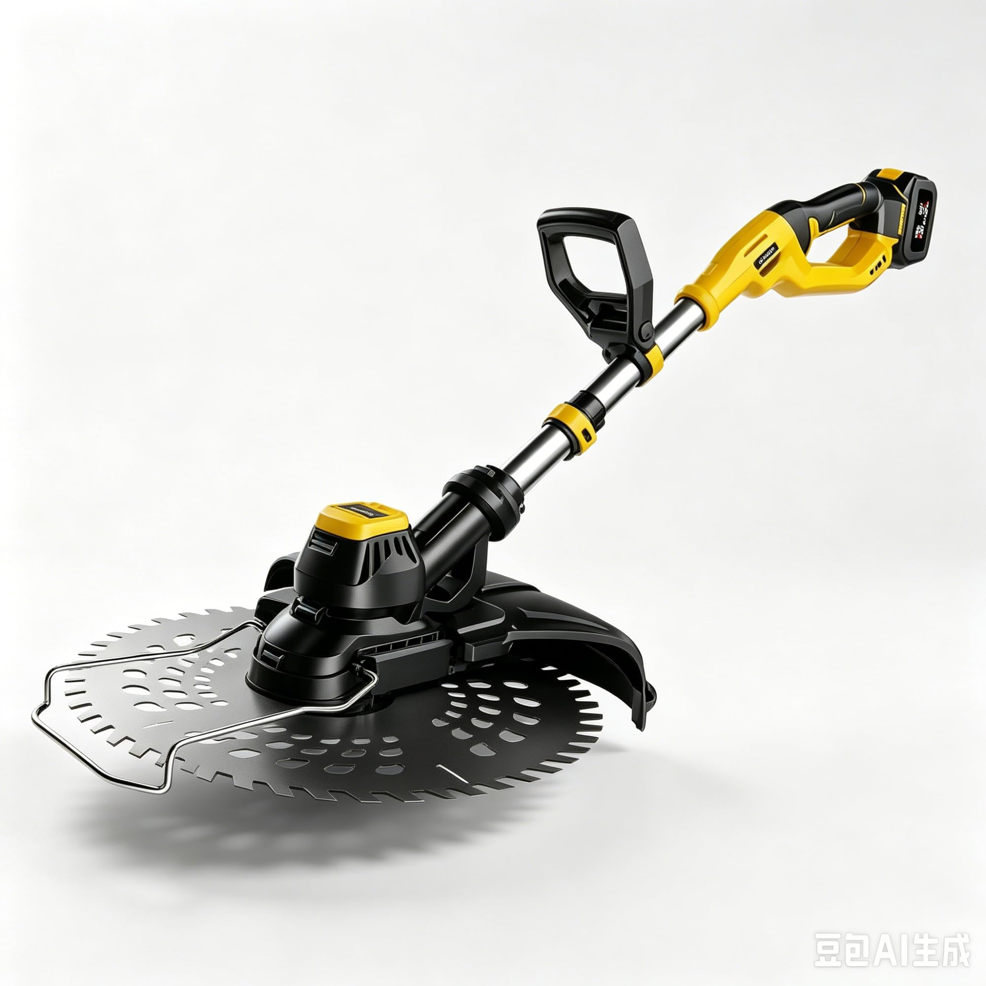 Lightweight Cordless Grass Shear, 21V Electric Lawn Trimmer, Quiet Weed Eater with Titanium Blades for Garden Edging(2batteries)