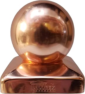 3.5" x 3.5" Solid Copper Ball Post Cap for True/Actual 3.5" x 3.5" Wood Posts (Works ONLY with Actual 3.5" x 3.5" Posts. Will NOT Work with Actual 4" x 4" Posts)