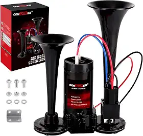 Buzina de ar para caminhões, buzina de trem super alta de 150 dB, com compressor de ar multifuncional de 12 V, buzina de carro, ajuste universal para qualquer SUV de 12 V, caminhões, caminhões