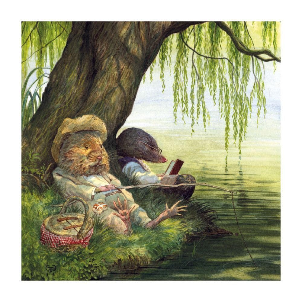 Museums & Galleries Wind in the Willows - Lounging About Blank Greeting Card with Envelope