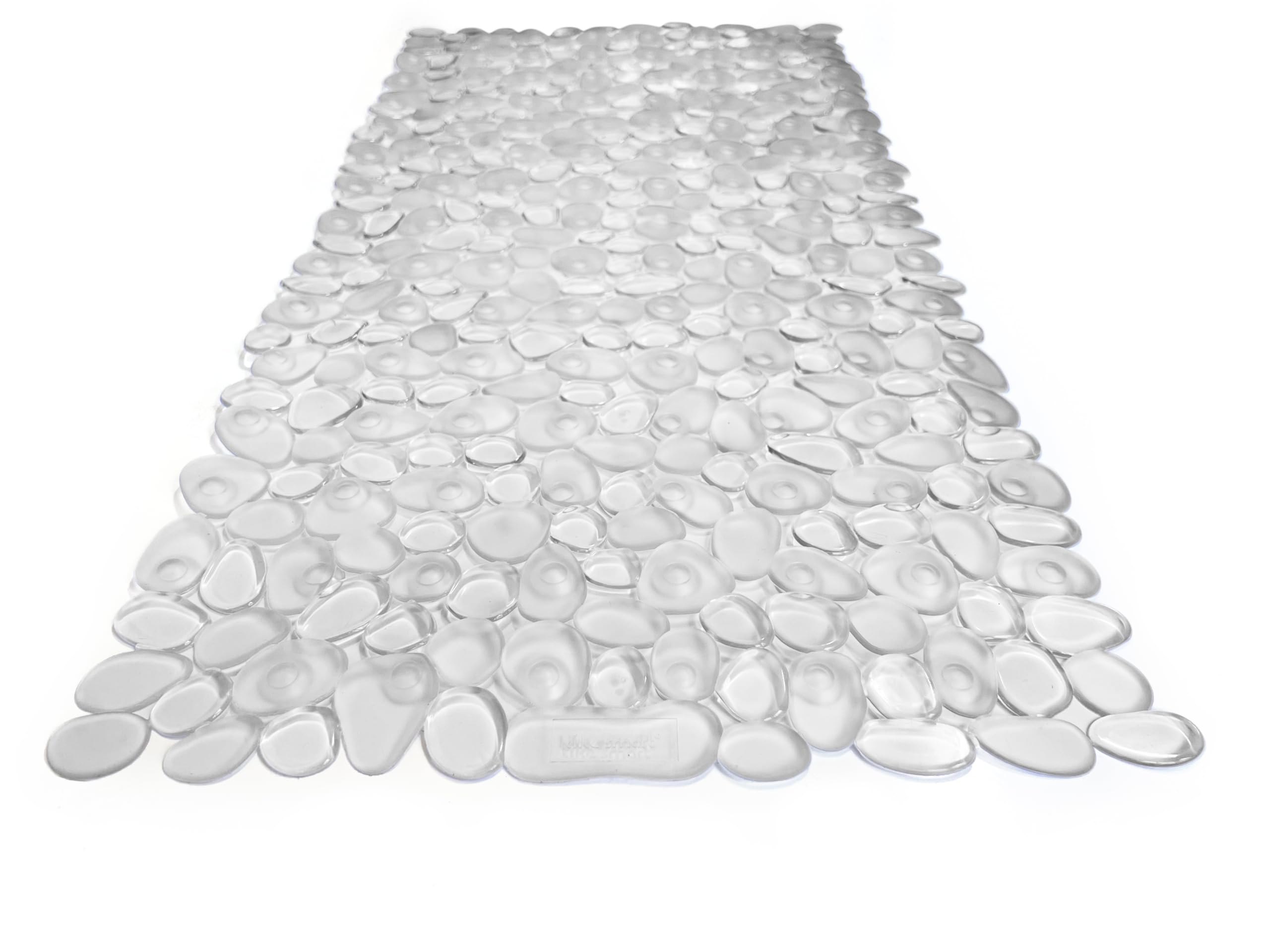 TIKE SMART “Pebbles” Non-Slip Bathtub/Shower Mat 27.5”x14” Rectangular, Non-Toxic, Safe, Clean, Machine-Washable, Superior Grip & Drainage, Vinyl, for