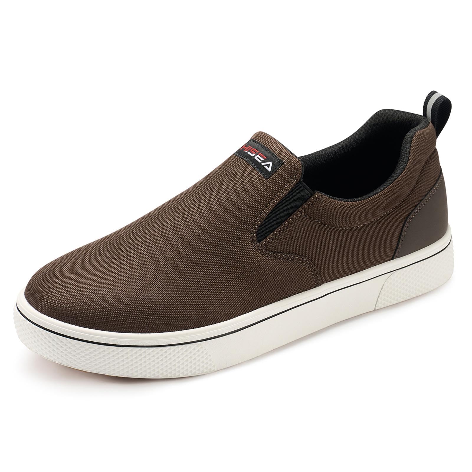 Men's Deck Shoes Waterproof Rain Boots Slip-On Canvas Loafers