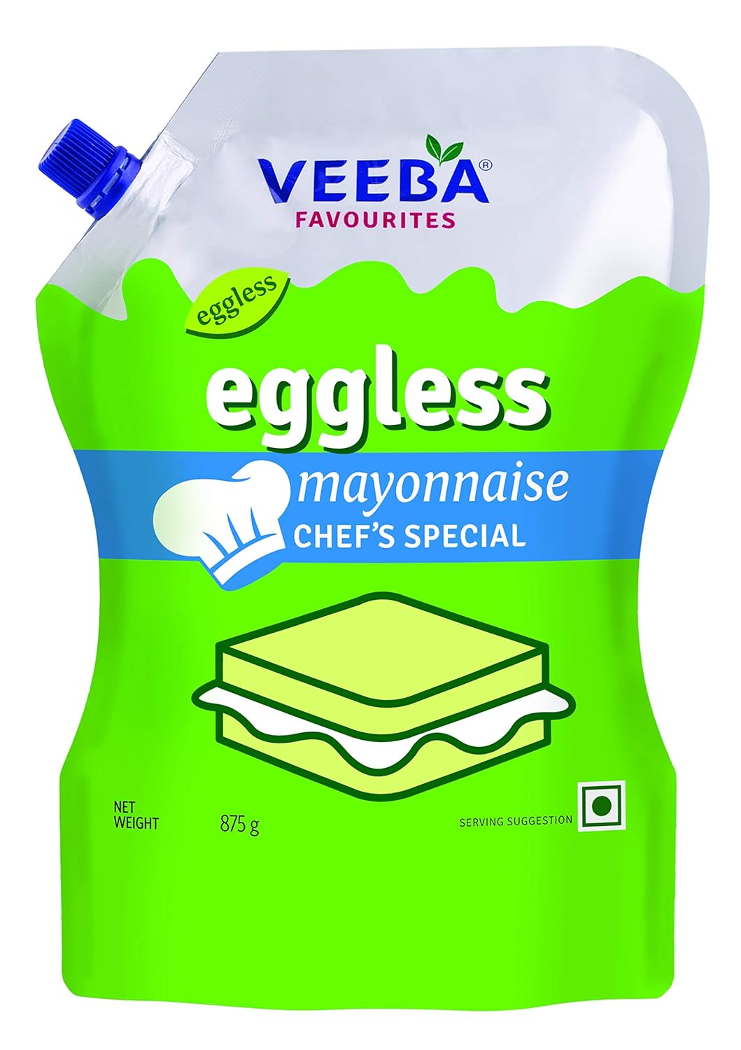 Veeba Eggless Mayonnaise (875g) I Veg Mayonnaise I 100 Vegetarian Mayo