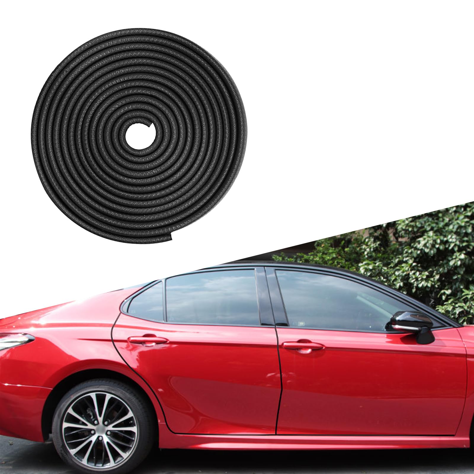 1 PC Car Door Edge Guards, 32.8Ft Rubber Edge Protection, Anti-Collision Sealing Strip, Anti-Wipe Protection, Universal Door Edge Protection for Hood (Black)
