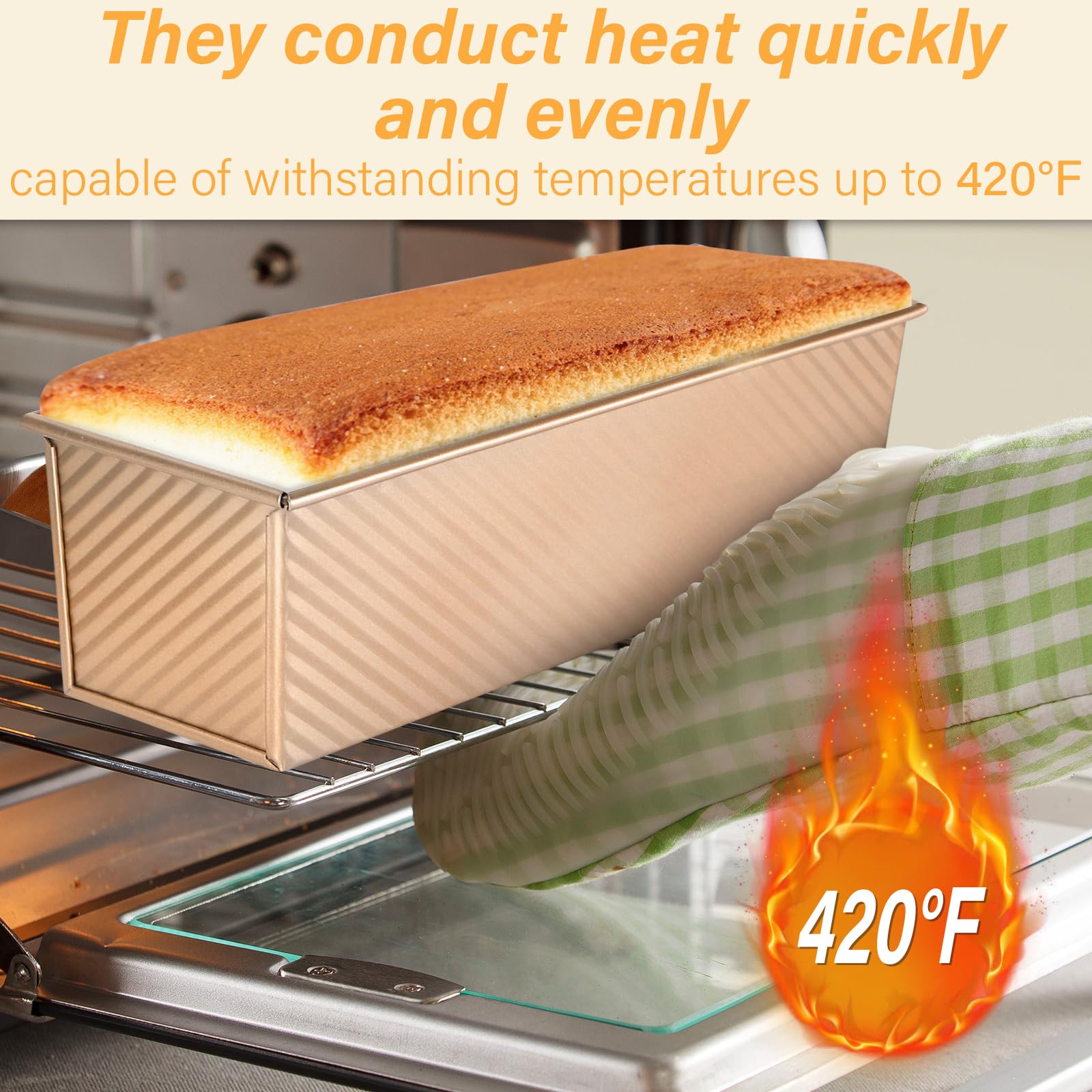 Teglia Pane Antiaderente Acciaio Carbonio | Coperchio Scorrevole | Fori Ventilazione - Foto 3