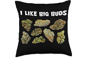 Cannabis Big Buds Marijuana Weed THC CBD Hemp Mary Jane Throw Pillow