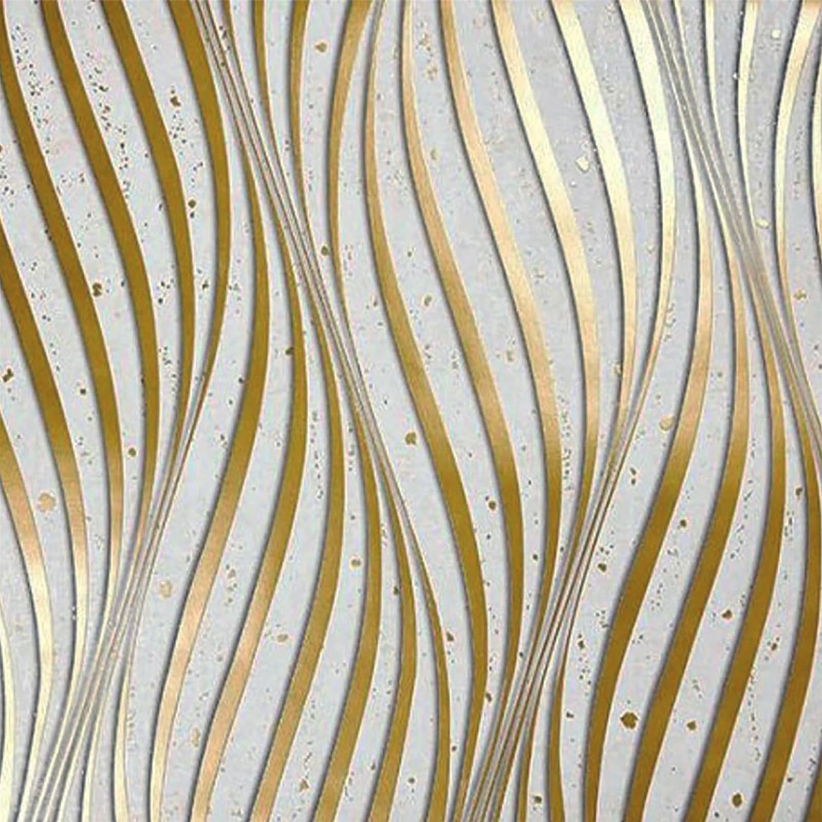 Trafagala Wave Wallpaper Gold Wallpaper Glitter in The Light Luxury Textured Vinyl Wrap Metallic Light Gold Geometric Feature Textured