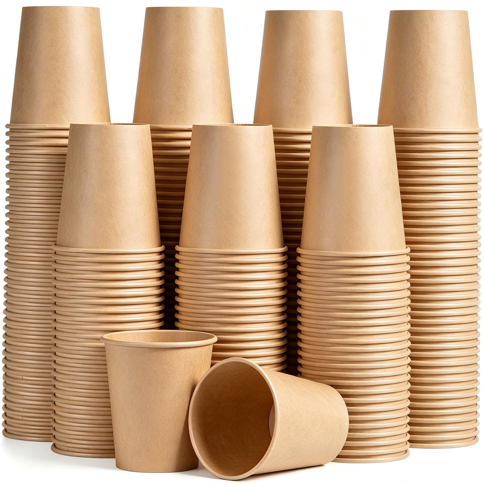 Kraft Paper Coffee Cups - 300 Pack -11