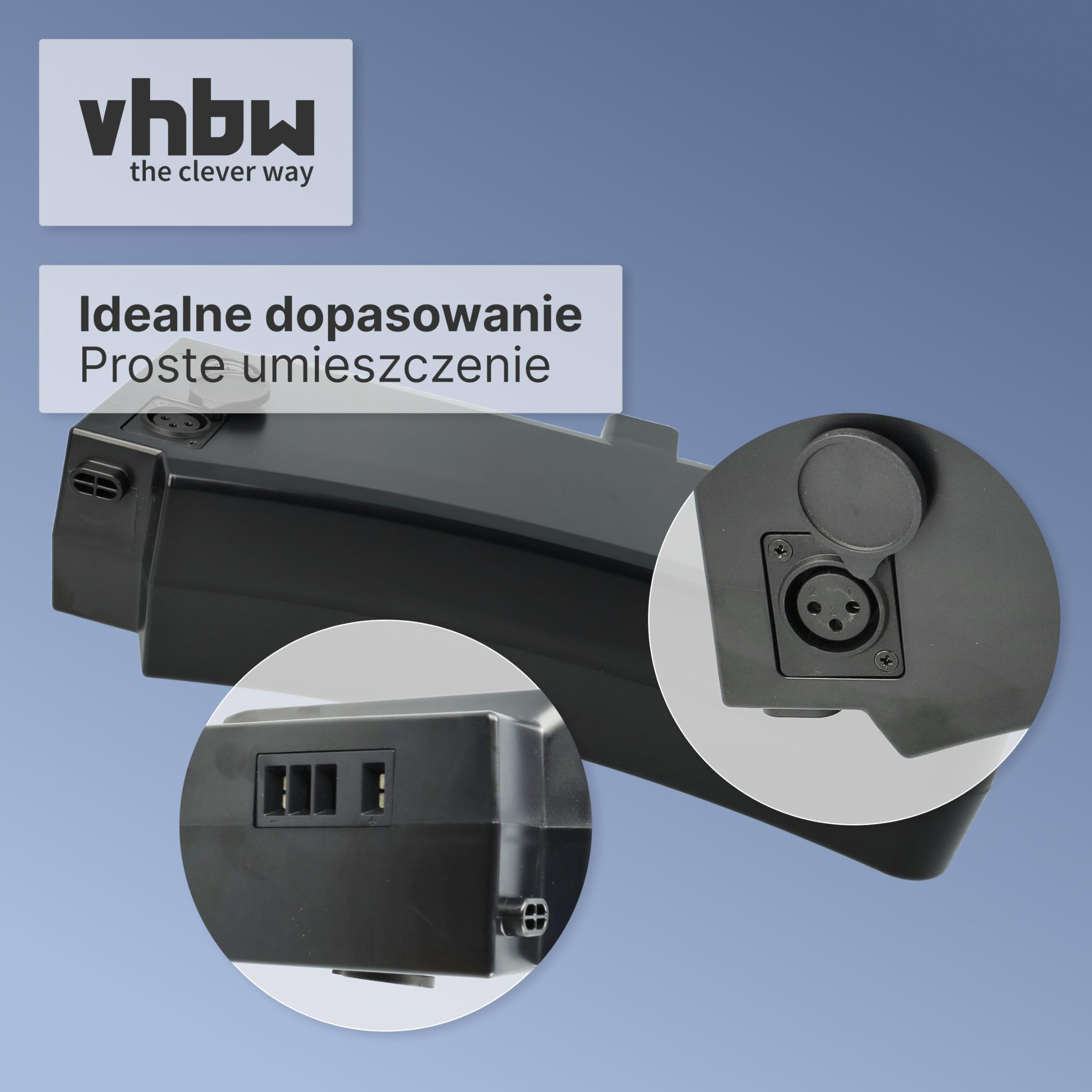 vhbw Akumulator pasujący do modelu Prophete z roku 2014: 52384 E-Bike rower elektryczny zastępuje Samsung SDI Side-Click 36 V akumulator (litowo-jonowy, 10400 mAh, 36 V)