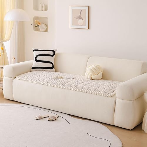 Miniatura 7 de DREAMINGO Fundas de sofá para mascotas, fundas antideslizantes y mullidas para sofá de perro, lavables geométricas y jacquard, protector de cojín