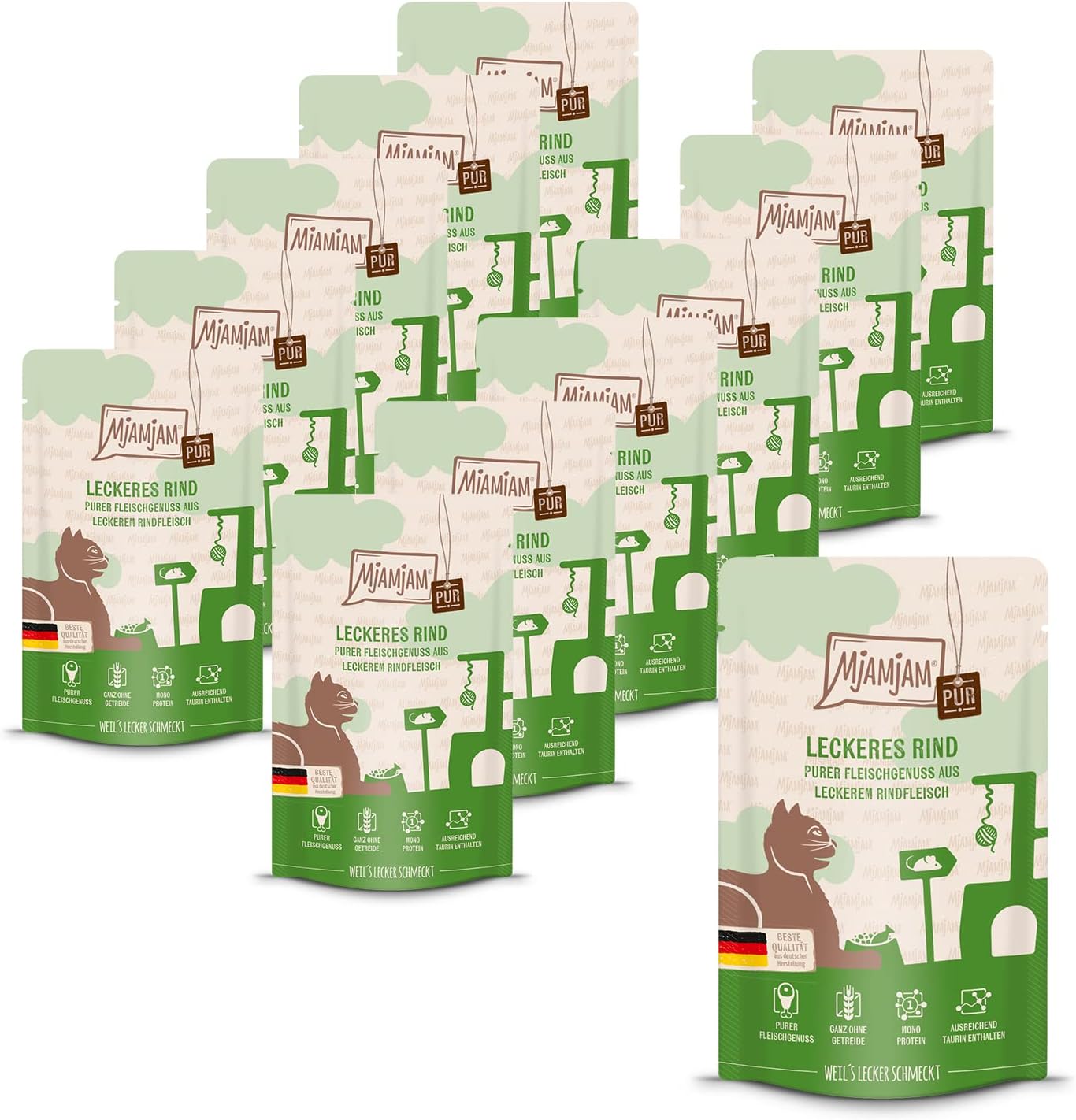 MjAMjAM - Quetschie - pure meat enjoyment - delicious pure beef 12 x 125 g