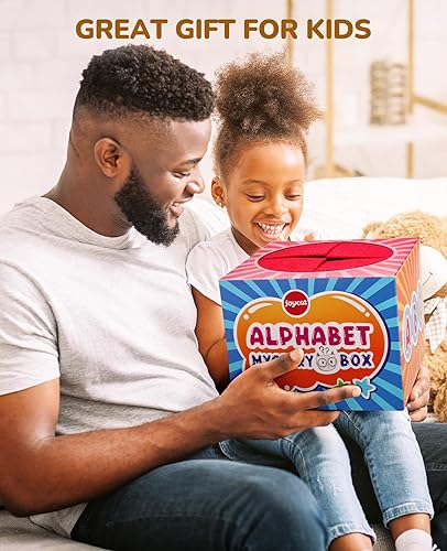 Miniatura 6 de Caja misteriosa del alfabeto para niños, 52 piezas de clasificación de letras a juego, actividades de juego de letras, sonidos de letras, juguetes