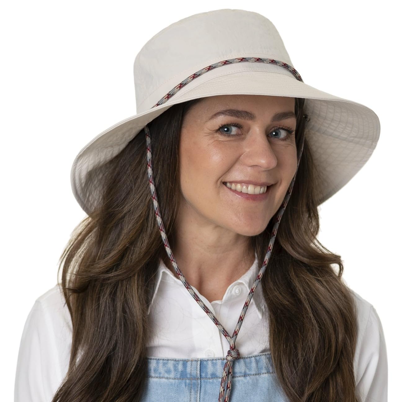 Barts Sombrero de ala Ancha Zaron Hombre/Mujer - Tela Verano para el jardín con Tira mentón Primavera/Verano