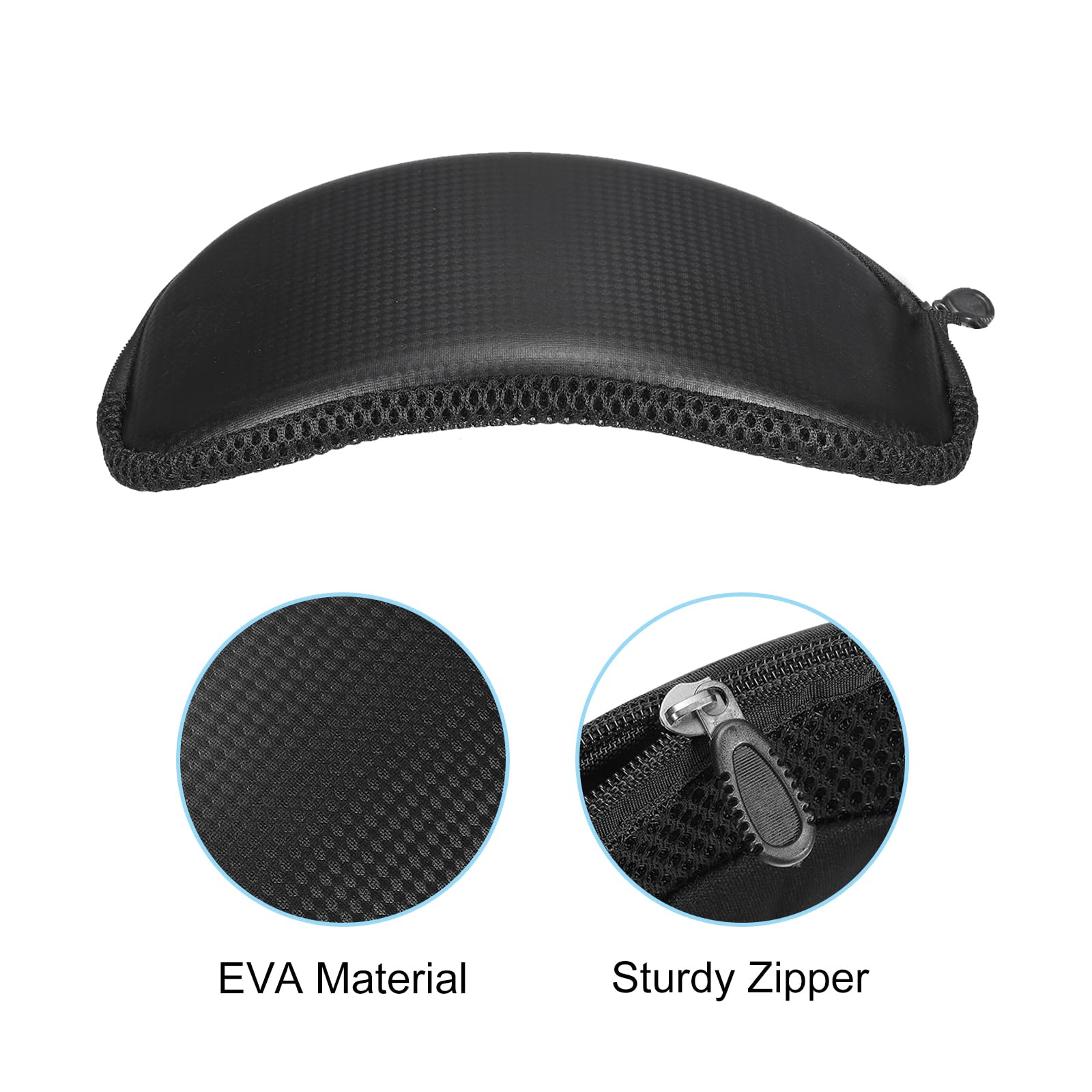 PATIKIL Hard Ski Goggle Case, EVA Sports Glasses Case Shockproof Snowboard Goggles Box, 8.66" x 4.72", Black - Image 3