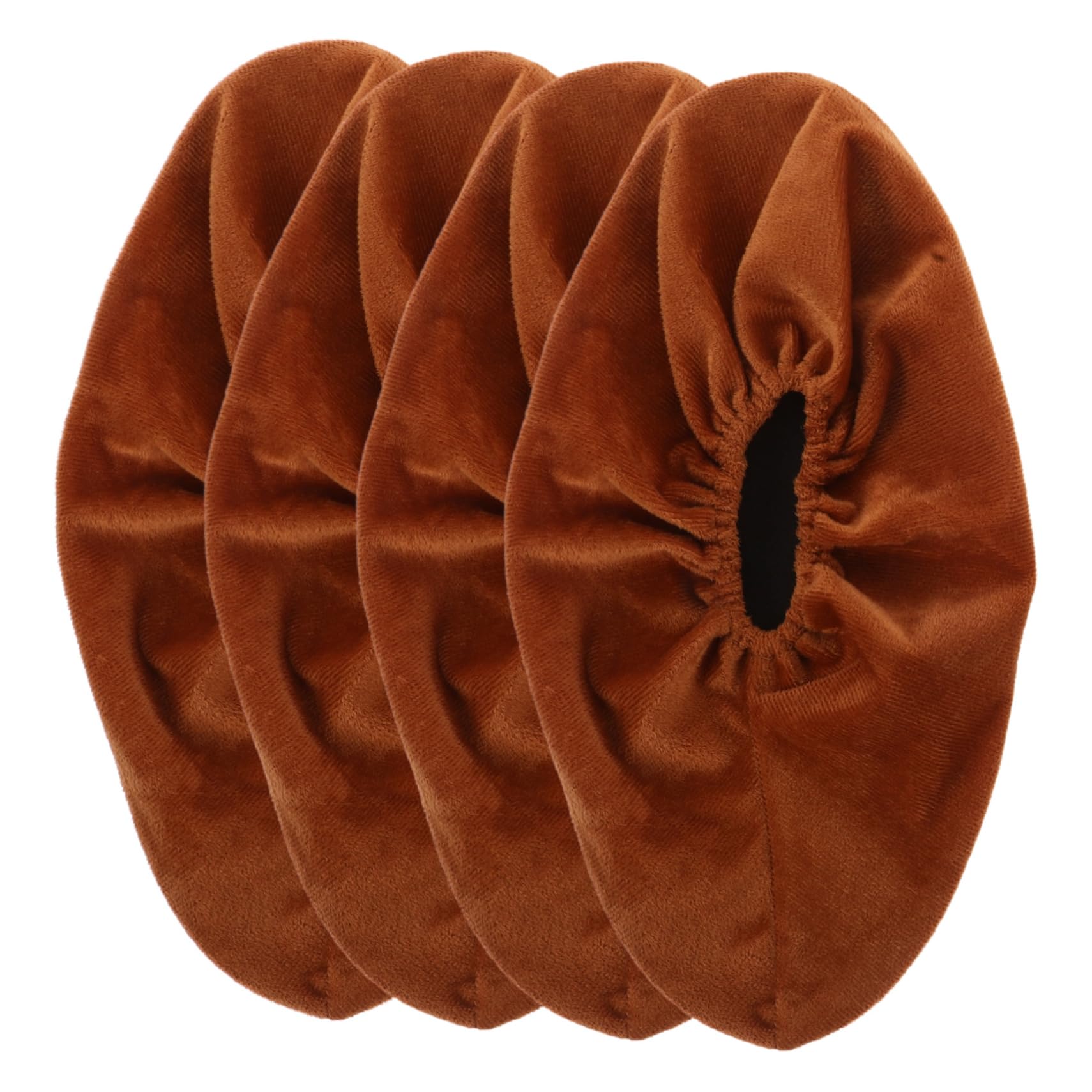 VICASKY 2pairs Anti-Slip Wear-Resistant Shoe Cover Indoor Bowling Shoe Rain Cover Bowling Shoes Covers for Protectors Rainproof Waterproof Reusable Sports Bowling Equipment Brown Flannel