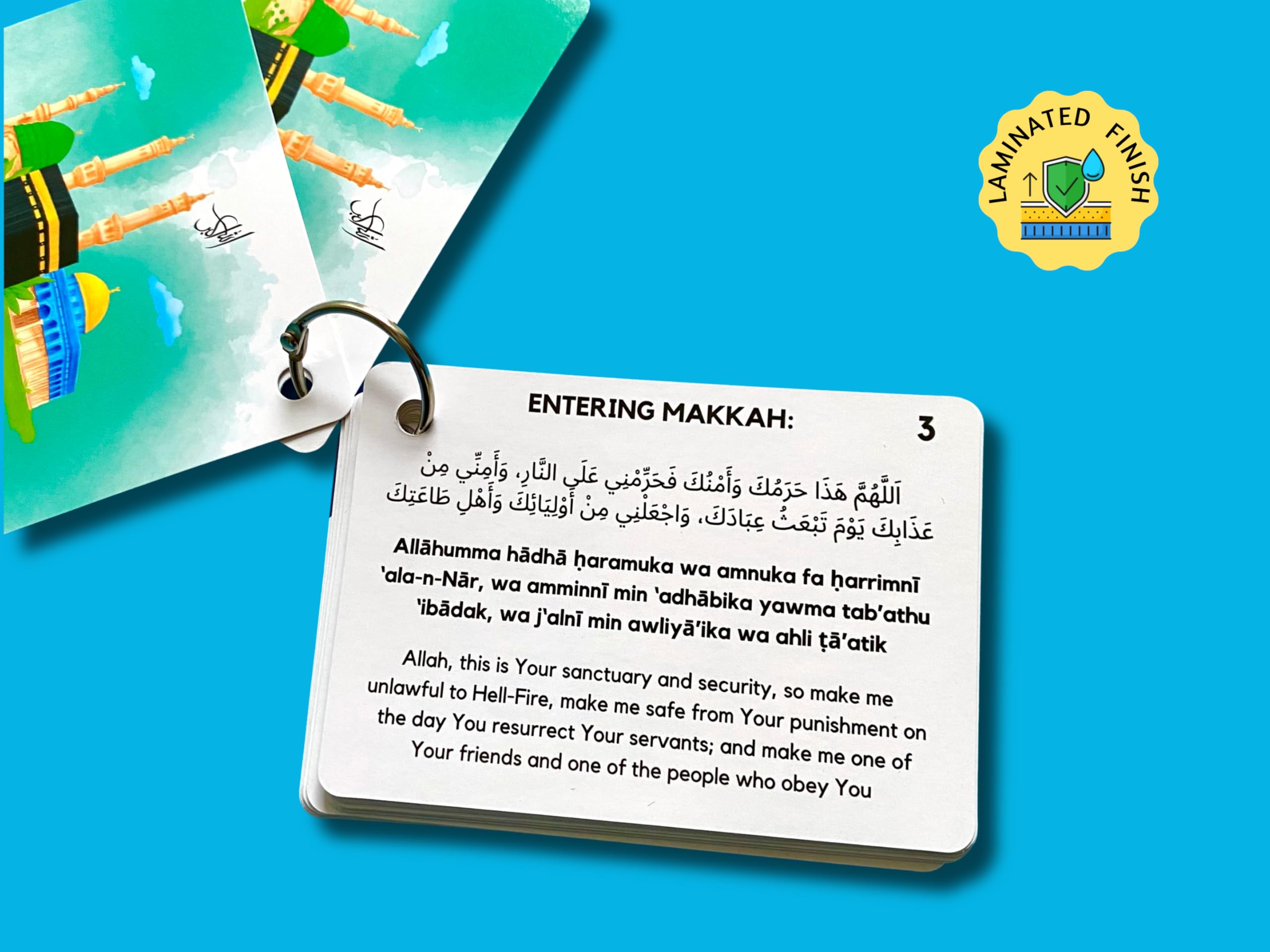Umrah Flashcards for a Valid Umrah Step by Step Duas Made Easy, Pocket-sized - Image 3
