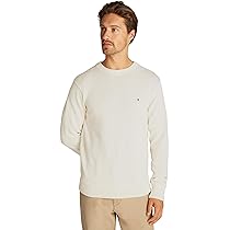 Tommy Hilfiger Uomo Pullover Chunky Cotton Crew Neck Pullover in Maglia, Avorio (Ivory Petal), 3XL