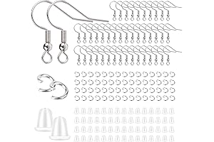 DIY Earring Hooks with Silicone Backs and Jump Rings - 600 Pieces