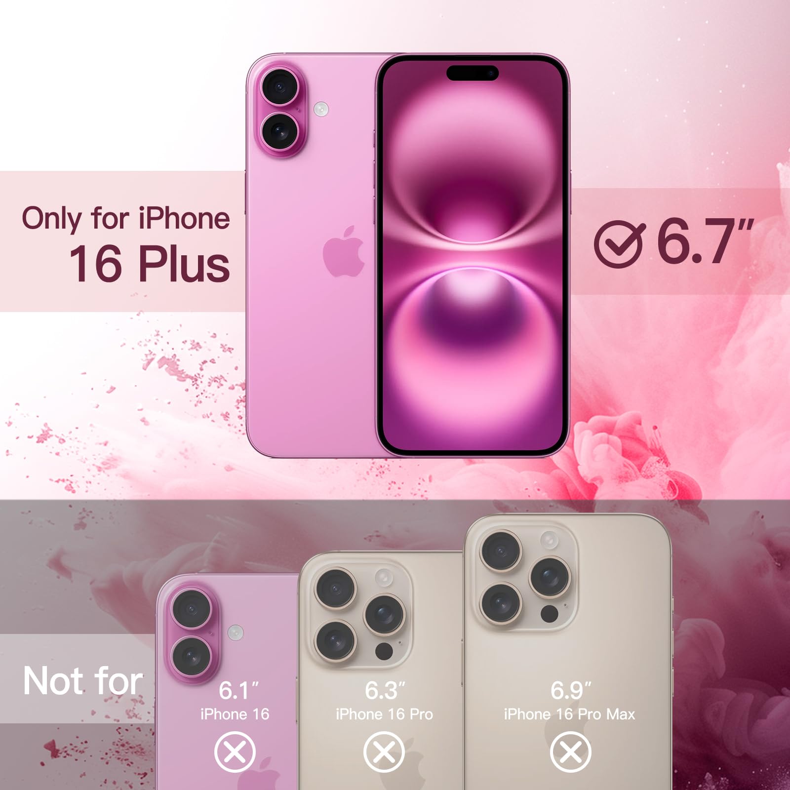 JETech Case for iPhone 16 Plus 6.7-Inch, Shockproof Phone Bumper Cover, Solid Color Matte TPU Frame - Image 2