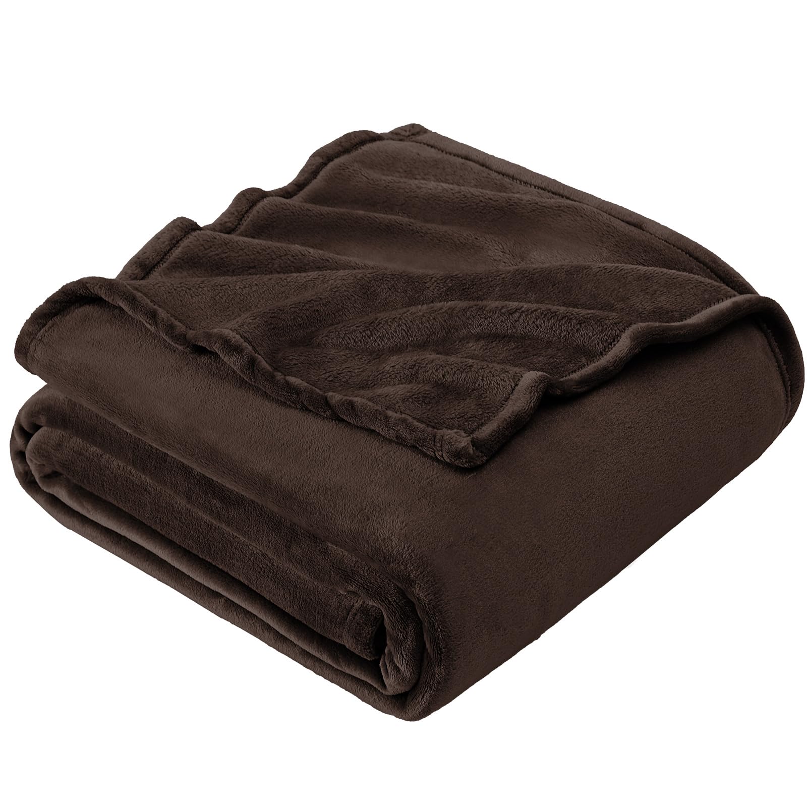 EHEYCIGA Fleece Blanket Brown Throws for Sofas Fluffy Warm Soft Blanket for Bed Settees Armchairs, Fit All Season, Double Size, 150x200cm