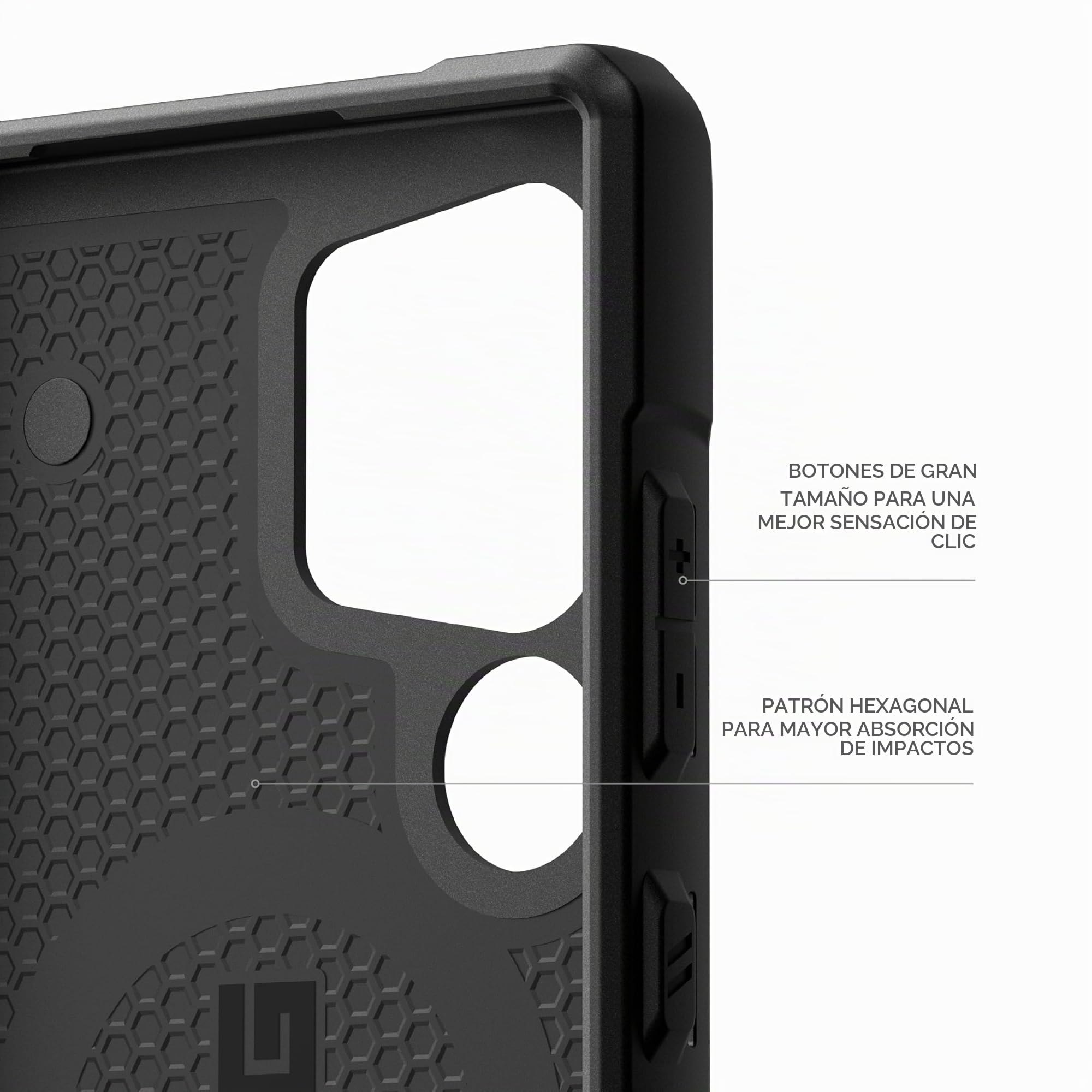 URBAN ARMOR GEAR UAG - Funda Protectora para Samsung Galaxy S24 Ultra de 6.8 Pulgadas, Color Negro, Resistente a caídas y Golpes, Antideslizante, Color Negro