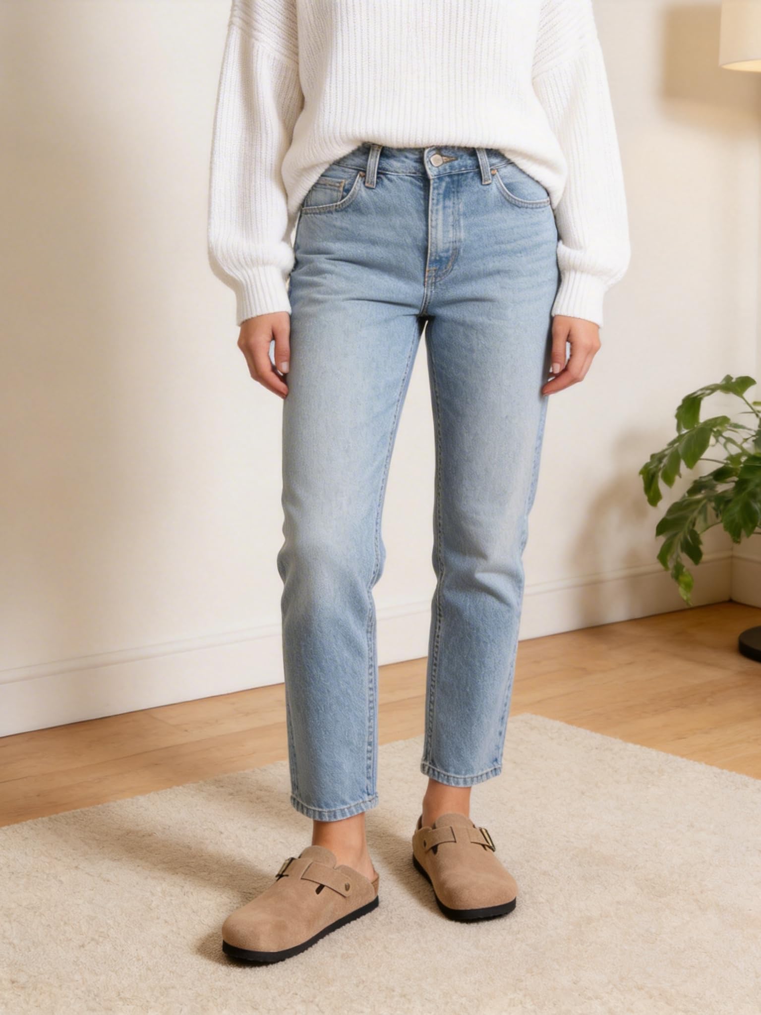 Clogs for Women, Womens Clogs- Mules House Slipers with Arch Support and Adjustable Buckle