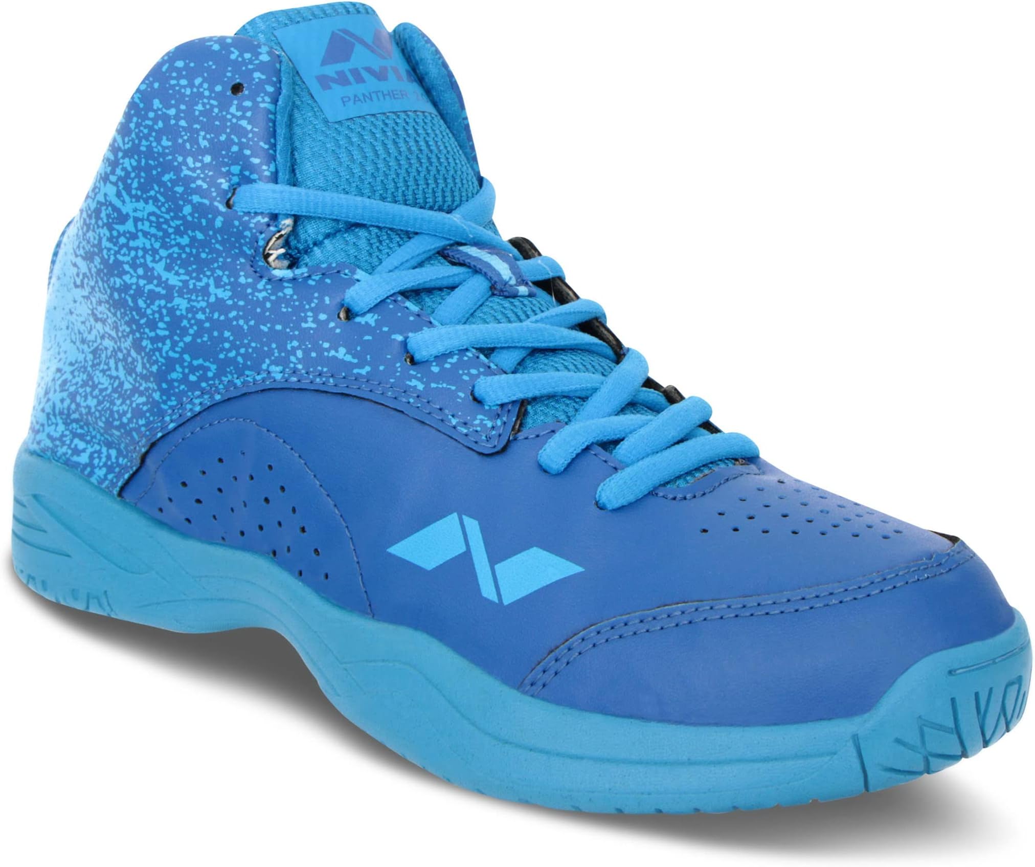 Nivia Mens Panther-1 Basketball Shoes Basketball, White Blue, 9 UK