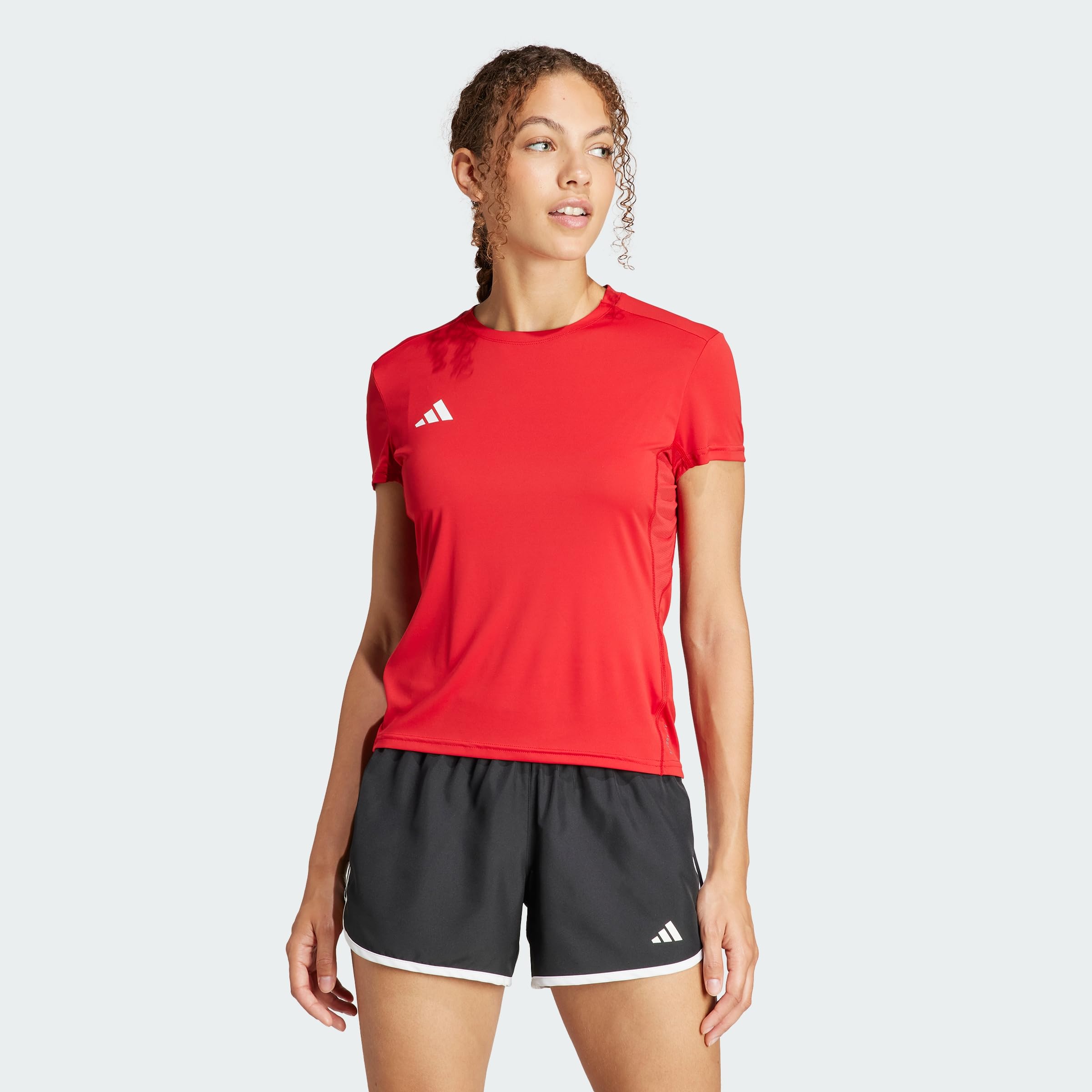 adidas Women's Adizero Essentials Aeroready Running Shirt, Team Power red 2, M