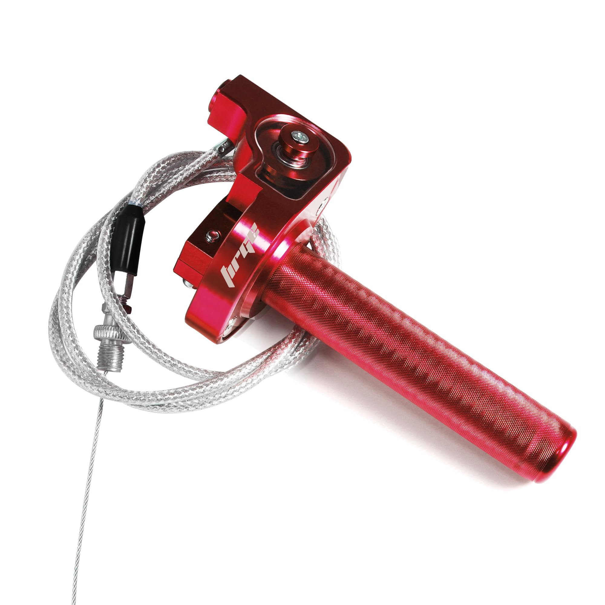Red Quick Action Throttle Grip Twist With Cable For 110cc 125cc