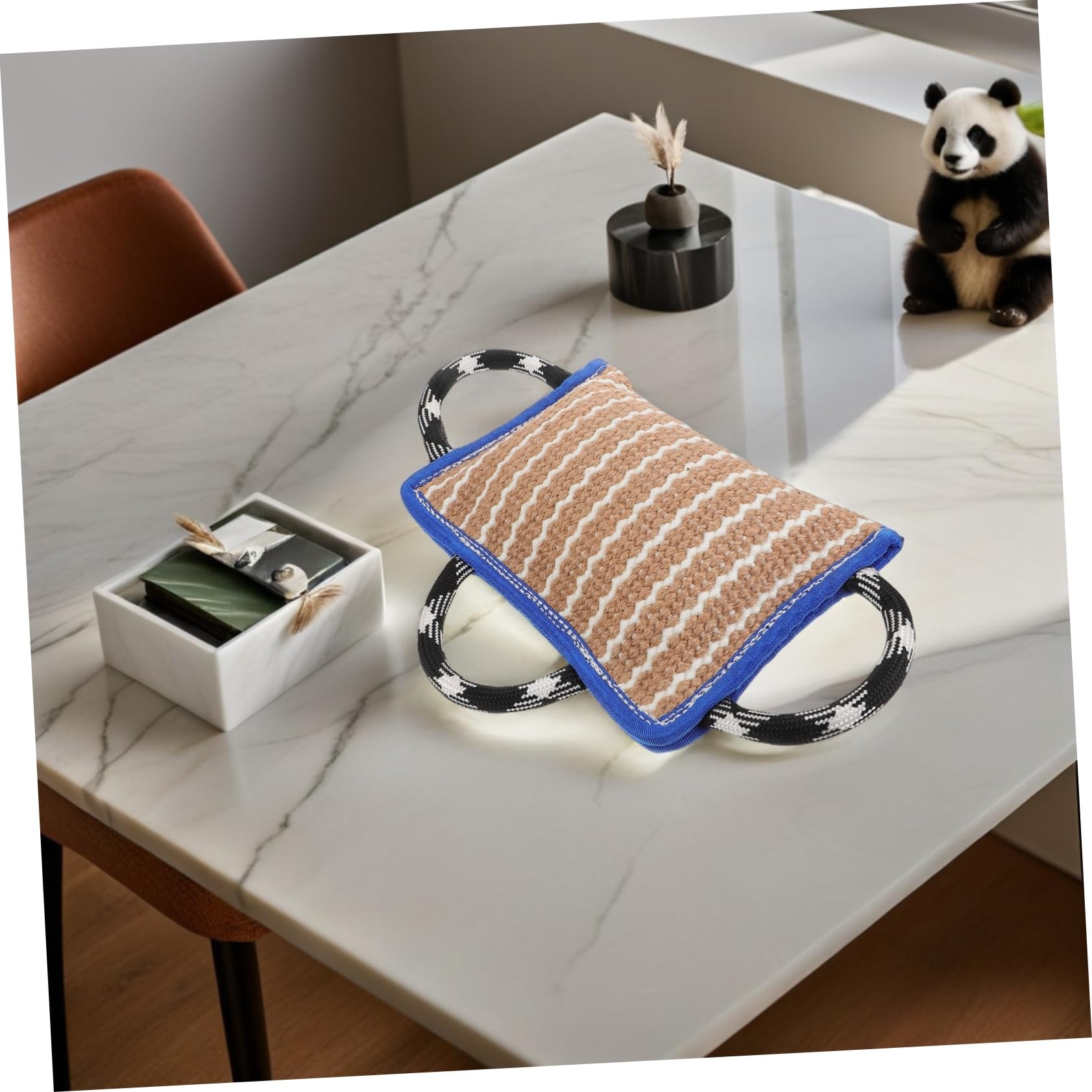 Almohadilla para Morder Perros de Lino Resistente Herramienta Profesional para Entrenamiento Canino Concentración y Dueño Mascota Juguete Duradero para y Morder con Azul