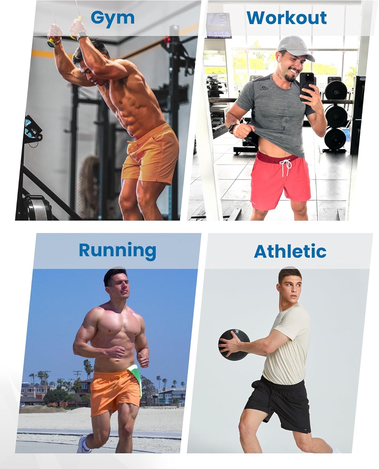 maamgic Workout Shorts for Men 5 Inch Gym Running Shorts Mens Stretch Quick Dry Athletic Shorts with Pockets - Image 5