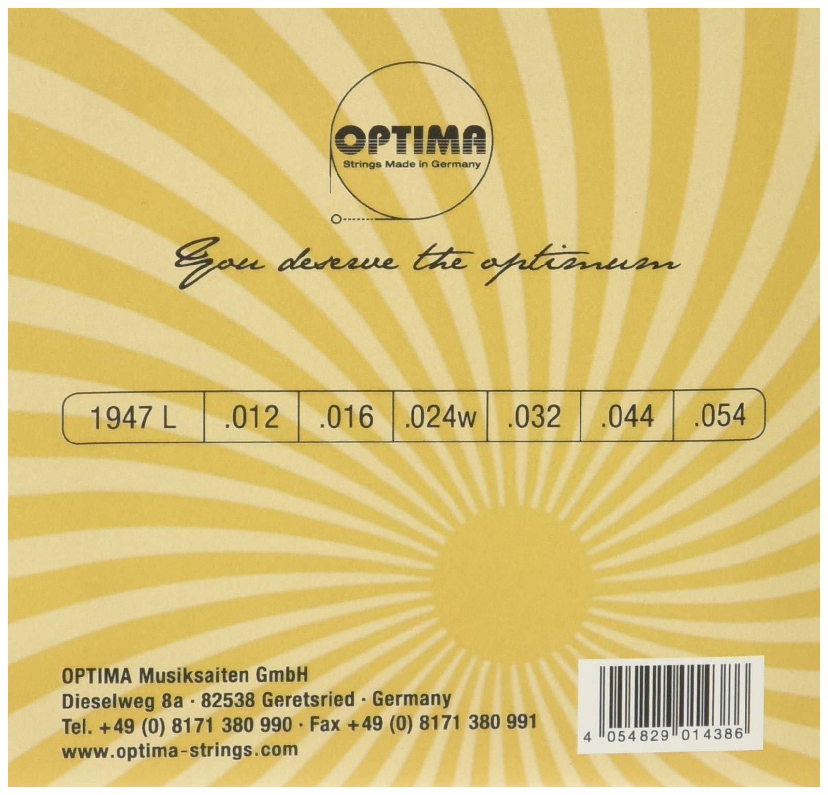 Struny do gitary elektrycznej Optima Jazz Swing Series Round Wound Set 1947L