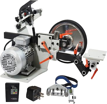 Belt Sander 2Hp Variable Speed Power Bench Sander with 3 Grinding Wheel 2"X72" Belt Sander for Metal Working Knife Making without Base 220V